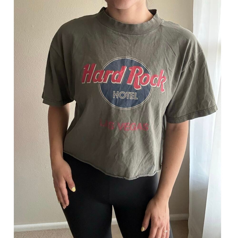 Hard Rock Hotel Las Vegas Cropped y2k T-Shirt retro streetwear grunge vintage